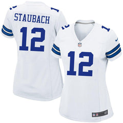 Roger Staubach Dallas Cowboys Women's Retired Game Jersey - White 2019