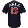 Image of Ronald Acuña Jr. Atlanta Braves Majestic 2019 Alternate Official Cool Base Player Jersey - Navy 2019