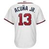 Image of Ronald Acuña Jr. Atlanta Braves Majestic 2019 Home Official Cool Base Player Jersey - White 2019