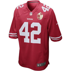 Ronnie Lott San Francisco 49ers 70th Anniversary Patch Retired Game Jersey - Scarlet 2019