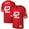 Image of Ronnie Lott San Francisco 49ers Mitchell &amp; Ness Retired Player Vintage Replica Jersey - Scarlet 2019