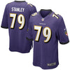 Image of Ronnie Stanley Baltimore Ravens Game Jersey - Purple 2019