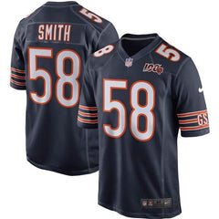 Roquan Smith Chicago Bears 100th Season Game Jersey – Navy 2019