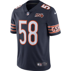 Roquan Smith Chicago Bears NFL 100th Season Limited Jersey – Navy 2019