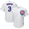 Image of Daniel Murphy Chicago Cubs Majestic Home Official Cool Base Player Jersey - White/Royal 2019