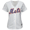 Image of New York Mets Majestic Women's Cool Base Custom Jersey - White/Royal 2019