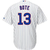 Image of David Bote Chicago Cubs Majestic Home Official Cool Base Player Jersey - White/Royal 2019