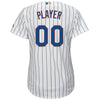 Image of New York Mets Majestic Women's Cool Base Custom Jersey - White/Royal 2019