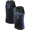 Image of #3 Duke Blue Devils Replica Basketball Jersey - Black/Royal 2019