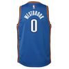 Image of Russell Westbrook Oklahoma City Thunder Youth Swingman Jersey Blue - Icon Edition 2019