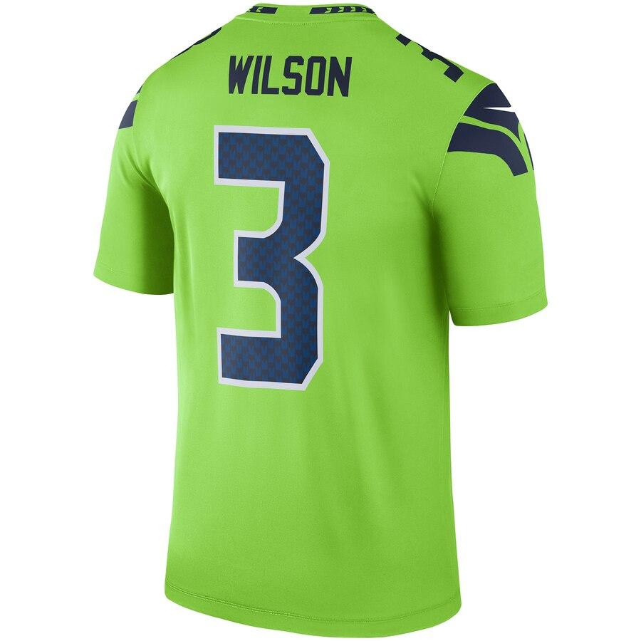 Russell Wilson Seattle Seahawks Color Rush Legend Jersey - Neon Green 2019
