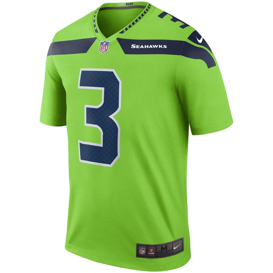 Russell Wilson Seattle Seahawks Color Rush Legend Jersey - Neon Green 2019