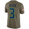 Image of Russell Wilson Seattle Seahawks Salute To Service Limited Jersey - Olive 2019