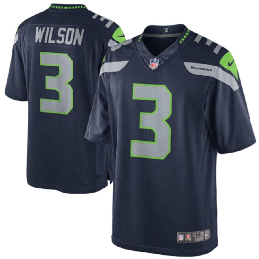 Russell Wilson Seattle Seahawks Team Color Limited Jersey - College Navy 2019