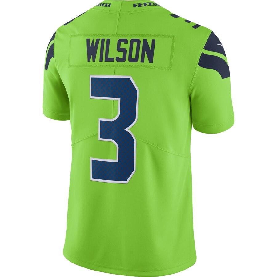 Russell Wilson Seattle Seahawks Vapor Untouchable Color Rush Limited Player Jersey - Neon Green 2019