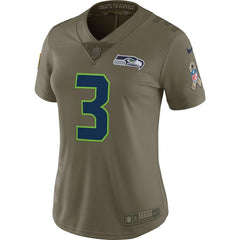 Russell Wilson Seattle Seahawks Women's Salute to Service Limited Jersey - Olive 2019