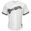 Image of Ryan Braun Milwaukee Brewers Majestic Home Official Cool Base Player Replica Jersey - White 2019