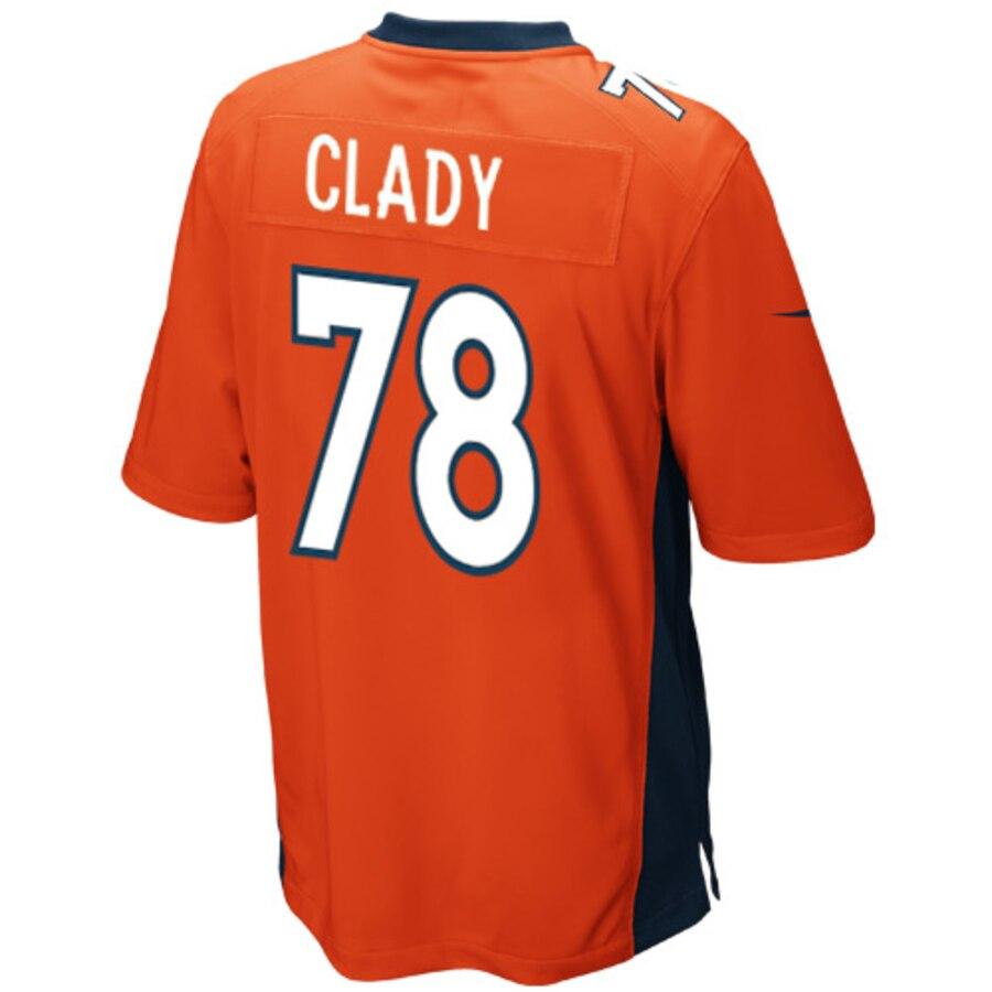 Ryan Clady Denver Broncos Youth Team Color Game Jersey - Orange 2019