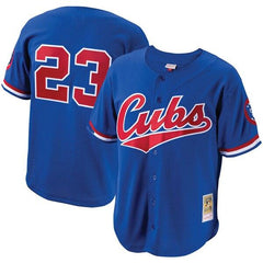 Ryne Sandberg Chicago Cubs Mitchell &amp; Ness Cooperstown Collection Mesh Batting Practice Button-Up Jersey – Royal 2019