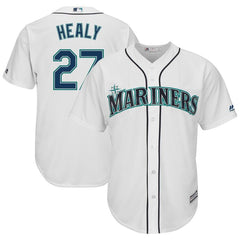 Ryon Healy Seattle Mariners Majestic Home Cool Base Player Jersey – White 2019