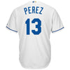 Image of Salvador Perez Kansas City Royals Majestic Cool Base Player Jersey - White 2019