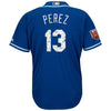 Image of Salvador Perez Kansas City Royals Majestic Spring Training Cool Base Player Jersey – Royal 2019