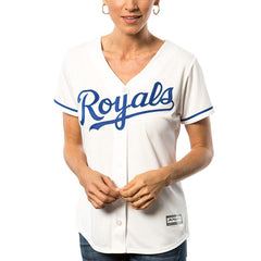 Salvador Perez Kansas City Royals Majestic Women's Cool Base Player Jersey - White 2019