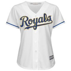 Salvador Perez Kansas City Royals Majestic Women's Home Cool Base Replica Jersey - White 2019