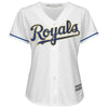 Image of Salvador Perez Kansas City Royals Majestic Women's Home Cool Base Replica Jersey - White 2019