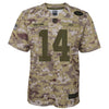 Image of Sam Darnold New York Jets Youth Salute to Service Game Jersey - Camo 2019