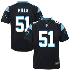 Sam Mills Carolina Panthers Youth Retired Game Jersey - Black 2019