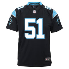 Sam Mills Carolina Panthers Youth Retired Game Jersey - Black 2019