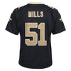 Image of Sam Mills New Orleans Saints Youth Retired Game Jersey - Black 2019