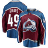 Image of Samuel Girard Colorado Avalanche Breakaway Player Jersey – Burgundy 2019
