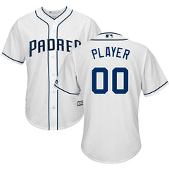 San Diego Padres Majestic Cool Base Custom Baseball Jersey - White 2019