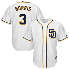 San Diego Padres Majestic Derek Norris Cool Base Jersey - White 2019