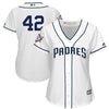 Image of San Diego Padres Majestic Women's 2019 Jackie Robinson Day Official Cool Base Jersey – White 2019