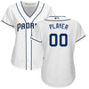 Image of San Diego Padres Majestic Women's Cool Base Custom Baseball Jersey - White 2019