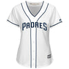 Image of San Diego Padres Majestic Women's Cool Base Custom Baseball Jersey - White 2019