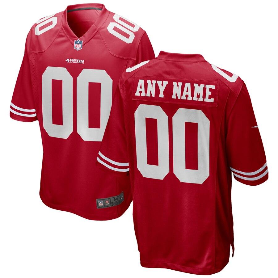 San Francisco 49ers Custom Team Color - Game Jersey – Scarlet 2019