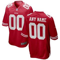 San Francisco 49ers Custom Team Color - Game Jersey – Scarlet 2019