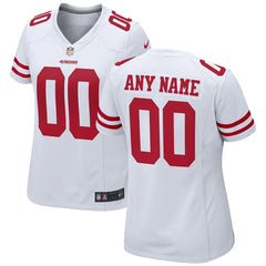 San Francisco 49ers Women's Custom Game Jersey – White 2019