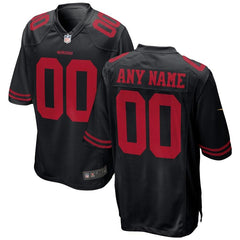 San Francisco 49ers Youth Alternate Custom Game Jersey – Black 2019