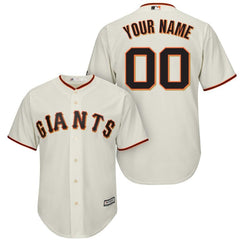 San Francisco Giants Majestic Cool Base Custom Jersey - Cream 2019