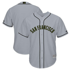 San Francisco Giants Majestic Memorial Day Cool Base Team Jersey - Gray 2019