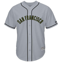 San Francisco Giants Majestic Memorial Day Cool Base Team Jersey - Gray 2019