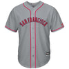 Image of San Francisco Giants Majestic Stars &amp; Stripes Cool Base Team Jersey - Gray 2019