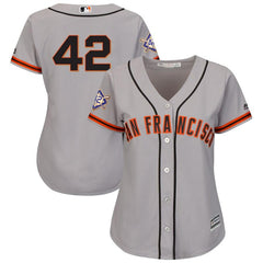 San Francisco Giants Majestic Women's 2019 Jackie Robinson Day Official Cool Base Jersey – Gray 2019