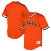 Image of San Francisco Giants Mitchell &amp; Ness Cooperstown Collection Mesh Wordmark V-Neck Jersey – Orange 2019