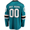 Image of San Jose Sharks Home Breakaway Custom Jersey - Teal 2019